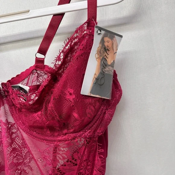 EYELASH LACE‎ APRON W/PANTY - Picture 3 of 9